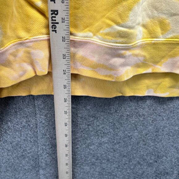 Nike Pullover Women Medium Yellow Tie Dye Crewneck Sportswear Club Sweatshirt - Picture 7 of 13